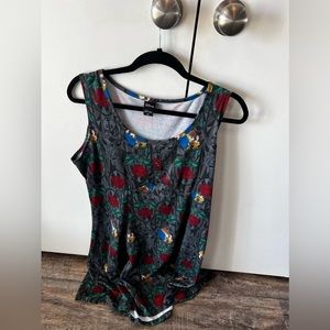 Disney euc beauty and the beast tank dress size xxl